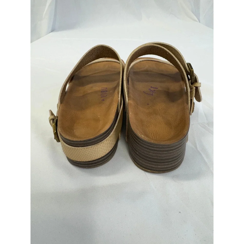 Blowfish Malibu Marge Platform Sandals Light Almond Dye Sz 9